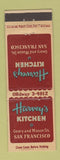 Matchbook Cover - Harvey's Kitchen San Francisco CA WEAR