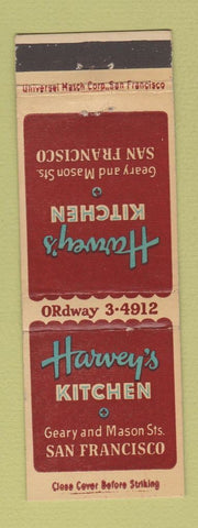 Matchbook Cover - Harvey's Kitchen San Francisco CA WEAR