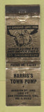 Matchbook Cover - Harris's Town Pump San Francisco CA WORN