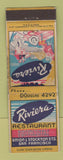 Matchbook Cover - Riviera Restaurant San Francisco CA WORN