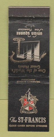 Matchbook Cover - St Francis Hotel San Francisco CA WEAR