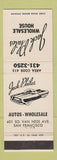 Matchbook Cover - Jack Philes Wholesale House San Francisco CA