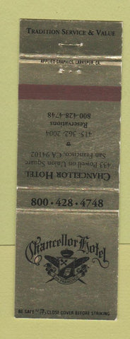 Matchbook Cover - Chancellor Hotel San Francisco CA WEAR