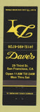Matchbook Cover - Dave's San Francisco CA