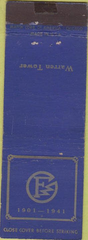 Matchbook Cover - Federal Electric Co Warren Tower Power NY