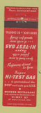 Matchbook Cover - Super Hi Test oil gas restaurant Neelyville MO