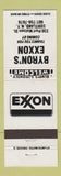 Matchbook Cover - Exxon oil gas Byron's Cortland NY