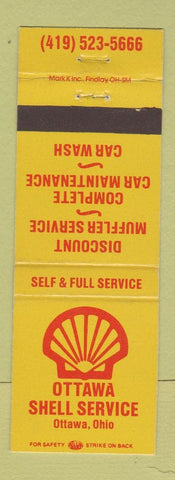 Matchbook Cover - Ottawa Shell oil gas Ottawa OH