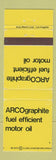 Matchbook Cover - ARCO Graphite Motor Oil gas WEAR