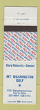 Matchbook Cover - Mount Washington Gulf oil gas Cincinnati OH
