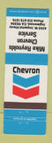 Matchbook Cover - Chevron oil gas Mike Reynolds Inglewood CA