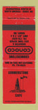 Matchbook Cover - Conoco oil gas Cornerstone Cafe Rugby ND WEAR