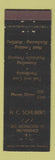 Matchbook Cover - HC Schubert Metal Treating Providence RI