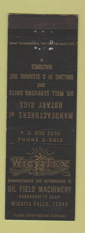 Matchbook Cover - Wichtex Oil Field Machinery Wichita Falls TX