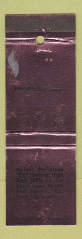 Matchbook Cover - Kaiser Refractories Periclase WORN