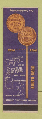 Matchbook Cover - South Bend Tools Lathes IN 1956 milling machine