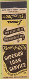 Matchbook Cover - Superior Loan Service Birmingham AL
