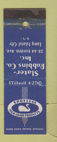 Matchbook Cover - Slater Robbins Products Long Island City NY WORN