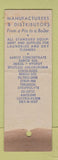Matchbook Cover - Slater Robbins Products Long Island City NY WORN