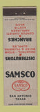 Matchbook Cover - Samsco San Antonio TX Plumbing Supply