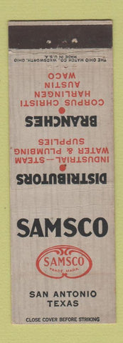 Matchbook Cover - Samsco San Antonio TX Plumbing Supply