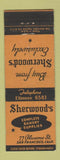 Matchbook Cover - Sherwood's Bakery Supply San Francisco CA