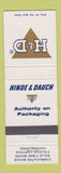 Matchbook Cover - Hinde & Dauch Packaging Canada