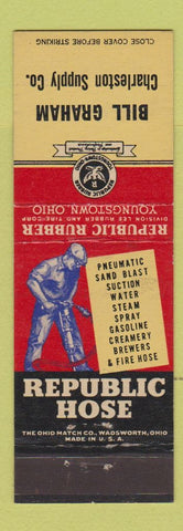 Matchbook Cover - Republic Hose Youngstown OH Bill Graham Charleston Supply