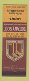 Matchbook Cover - Botany 500 Men's Clothes Long's Wilkes Barre PA