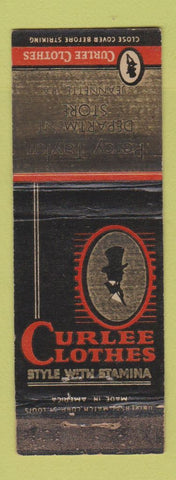 Matchbook Cover - Curlee Men's Clothes Percy Taylor Jeannette PA WORN