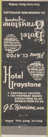 Matchbook Cover - Hotel Graystone Buffalo NY