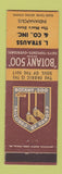 Matchbook Cover - Botany 500 Men's Clothes L Strauss Indianapolis IN #2