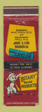 Matchbook Cover - Botany Men's Clothes Penbrook Harrisburg PA WORN