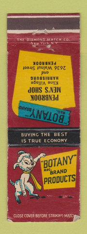 Matchbook Cover - Botany Men's Clothes Penbrook Harrisburg PA WORN