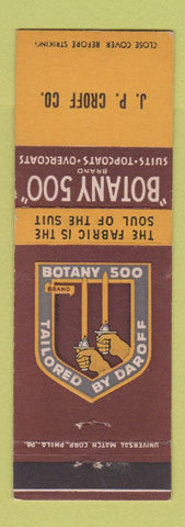 Matchbook Cover - Botany 500 Men's Clothes JP Croff