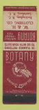 Matchbook Cover - Botany 500 Men's Clothes W&H Clothing Rockingham Laurinburg NC