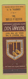 Matchbook Cover - Botany 500 Men's Clothes Baker & Stark Geneva NY