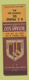 Matchbook Cover - Botany 500 Men's Clothes HC Prange Sturgeon Bay WI