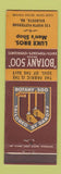 Matchbook Cover - Botany 500 Men's Clothes Luke Bros Men's Shop Valdosta GA