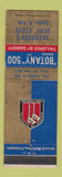 Matchbook Cover - Botany 500 Men's Clothes Jacobsen's Rugby ND