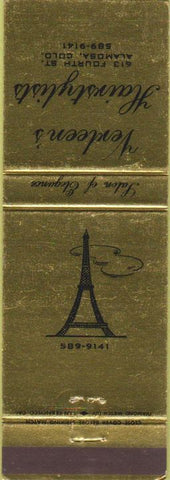 Matchbook Cover - Verleen's Hairstyles Beauty Shop Alamosa CO