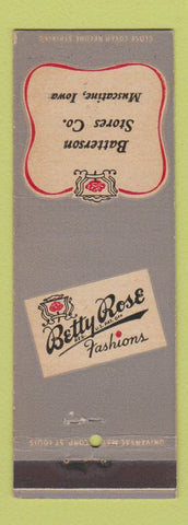 Matchbook Cover - Betty Rose Women's Clothes Batterson Muscatine IA