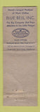 Matchbook Cover - Blue Bell Big Ben Casey Jones Work Clothes WEAR
