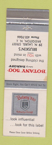 Matchbook Cover - Botany 500 Men's Clothes Bridgeton NJ WEAR