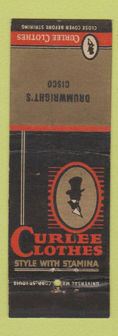 Matchbook Cover - Curlee Men's Clothes Drummright's Cisco TX? WEAR