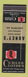 Matchbook Cover - Curlee Men's Clothes Abney's Lafayette GA