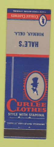 Matchbook Cover - Curlee Men's Clothes Hale's Norman OK