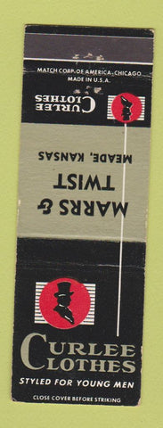 Matchbook Cover - Curlee Men's Clothes Marrs Twist Meade KS