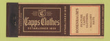 Matchbook Cover - Capps Clothes Men's Rosenbaum's Mallory Hats