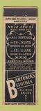 Matchbook Cover - Bartunek's Men's Clothes Cleveland OH BLACK